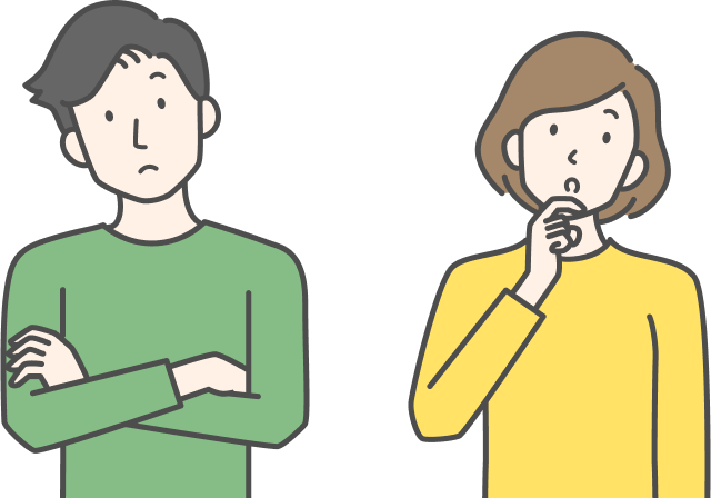 悩んでいる人のイラスト