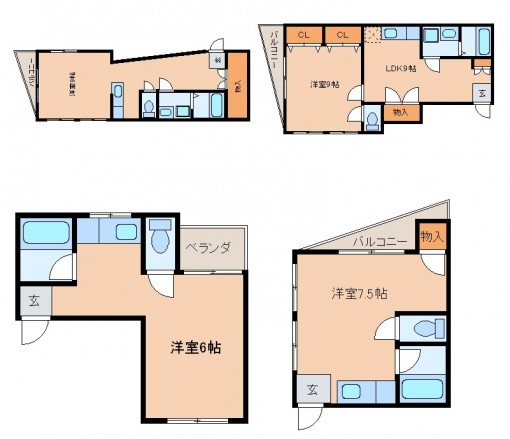 シュッとした細みのシルエット