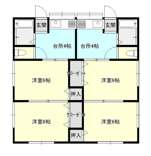 全部屋角部屋のリフォーム物件
